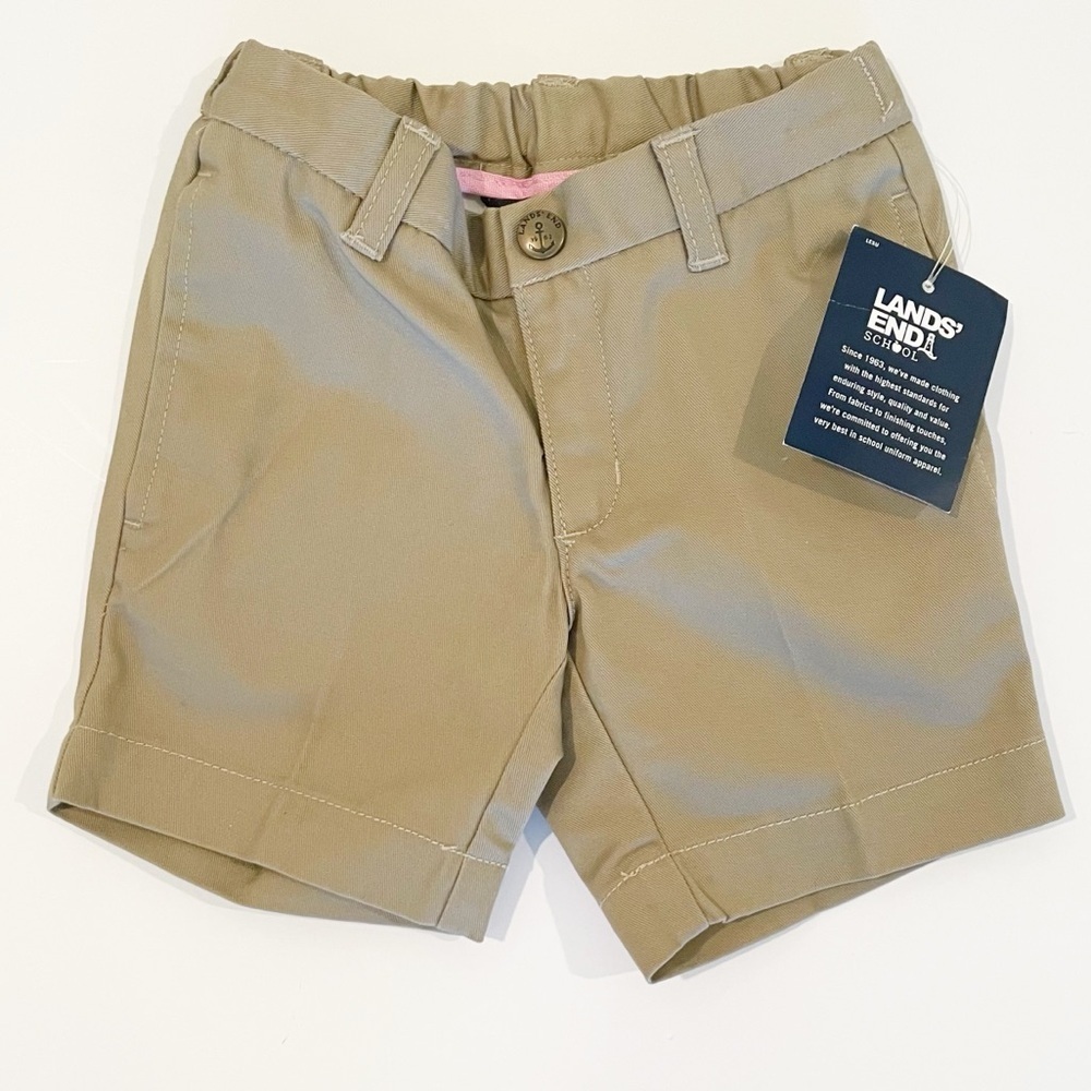 NWT Lands’ End girls size 2 khaki shorts - Picture 2 of 7